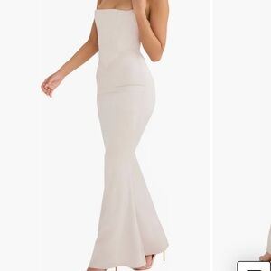 House of CB Olivette Corset Maxi Dress in Crystal Satin, BRAND NEW WITH TAGS